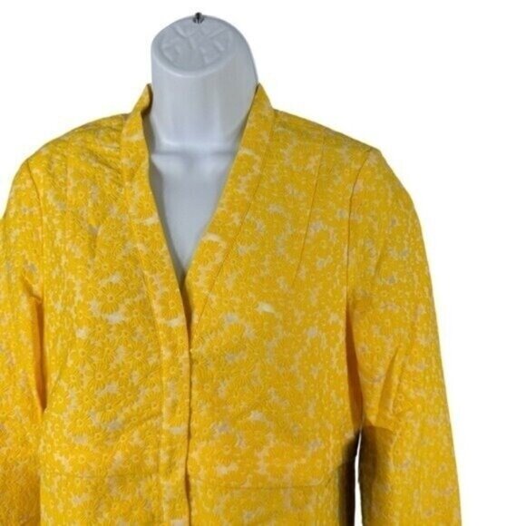 Tuckernuck NEW Yellow Daisy Jacquard Aurelia Long Sleeve Floral Maxi Dress XL - Picture 7 of 13